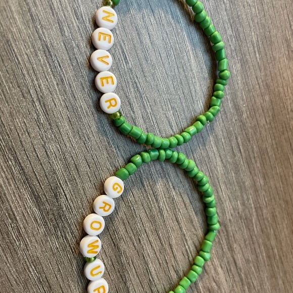 Disney Inspired Never Grow Up Handmade Bracelet Set - Picture 2 of 2